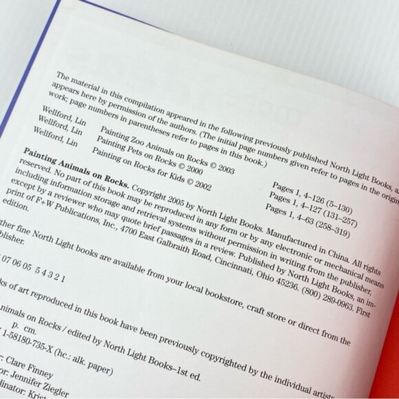 Painting Animals on Rocks by Lin Welford Hardcover Craft Book 2003 - Picture 8 of 12